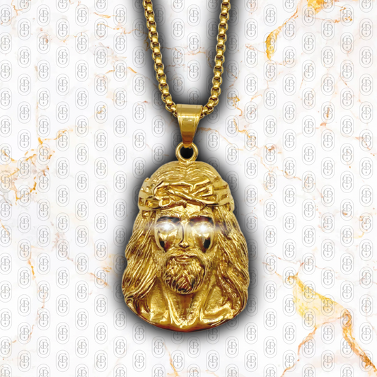 Redentor - Colgante Solido Chapado en Oro 18k