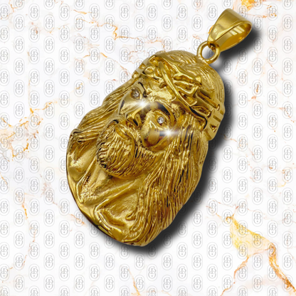 Redentor - Colgante Solido Chapado en Oro 18k