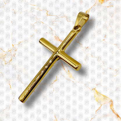 Cruciforte - Colgante Solido Chapado en Oro 18K