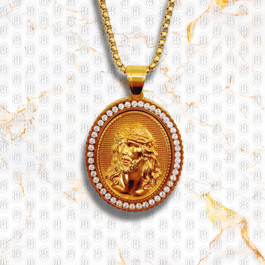 Redentore - Colgante Sólido Chapado en Oro 18k