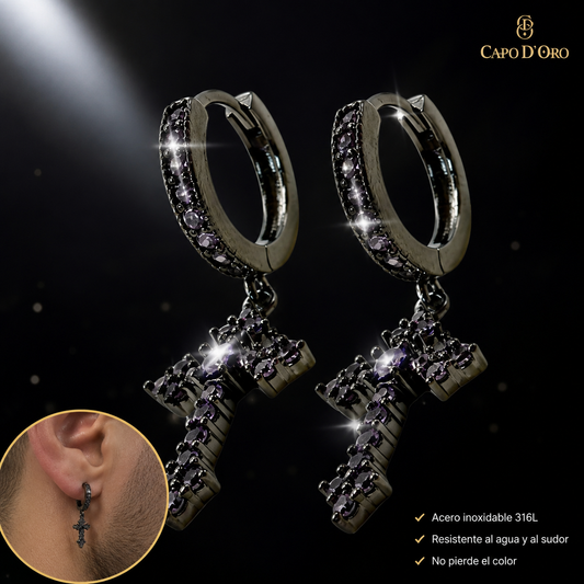 Noctis Cross - PENDIENTES BLACK