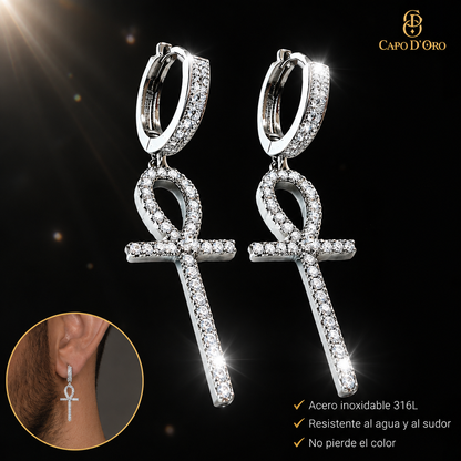 Ankh Lux - PENDIENTES SILVER