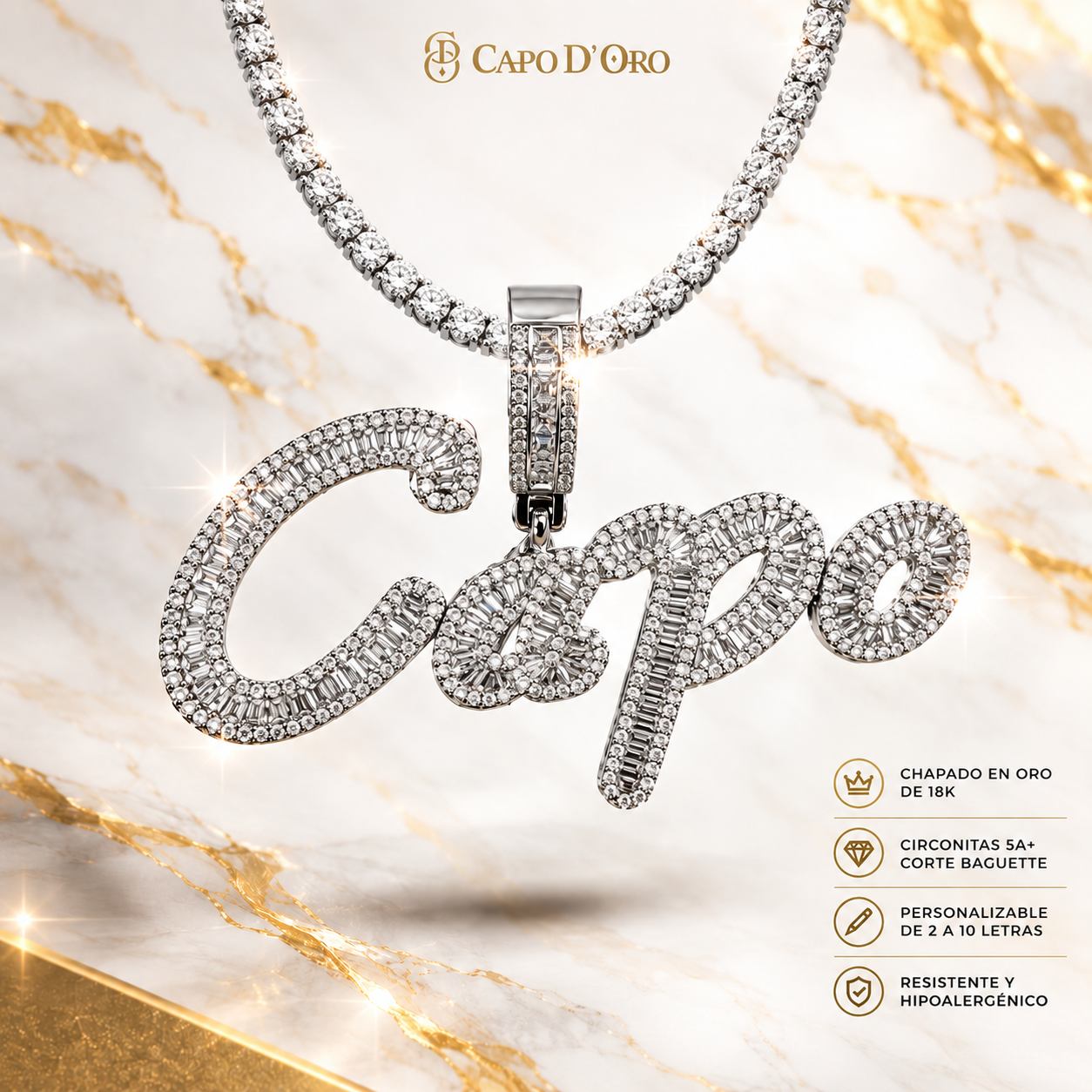 Colgante - Baguette Signature Personalizado