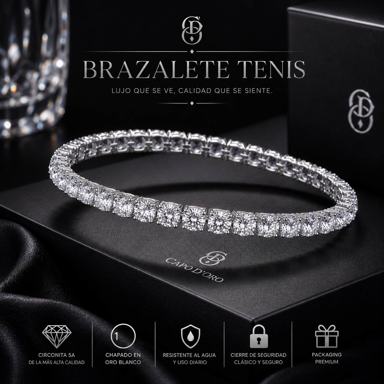 Tenis - BRAZALETE SILVER 3mm / 5mm