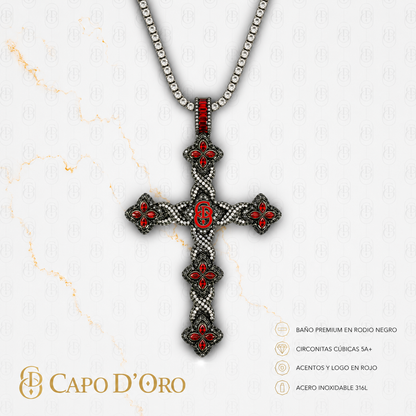 Croce Benedetta Black Cherry - COLGANTE