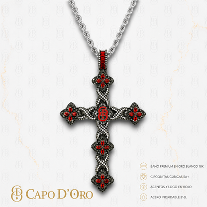 Croce Benedetta Black Cherry - COLGANTE