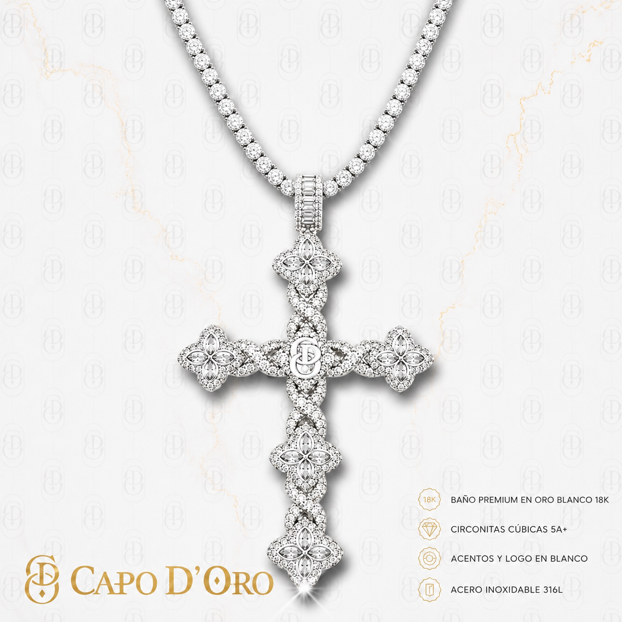 Croce Benedetta - COLGANTE SILVER GREEN