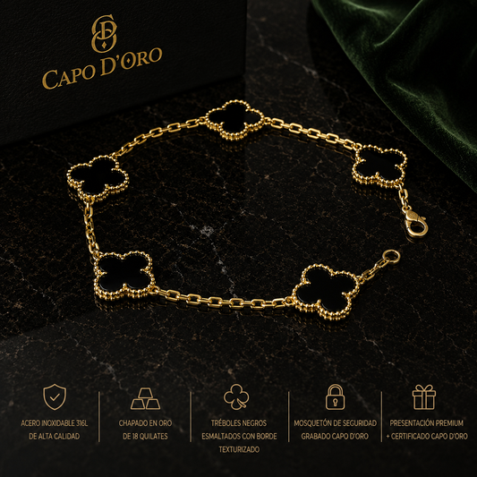Capo Fortuna (Nero Élite) - BRAZALETE GOLD