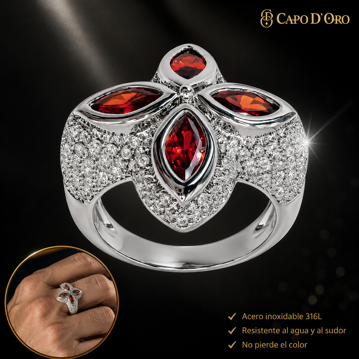Lucky Royal Ruby - ANILLO SILVER