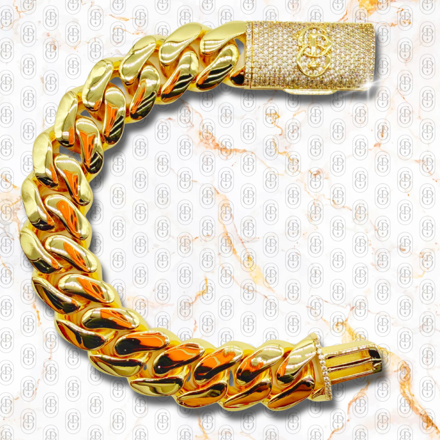 Cuban Prestige Gold 18 mm - BRAZALETE