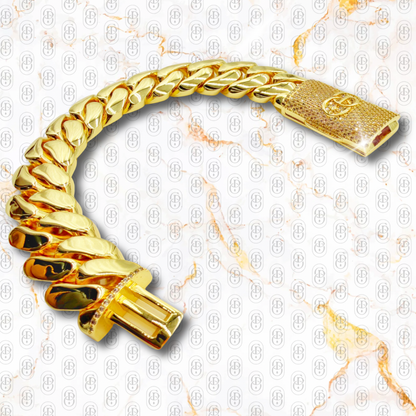 Cuban Prestige Gold 18 mm - BRAZALETE