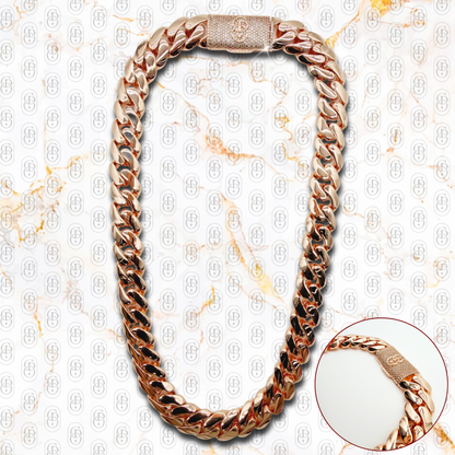 Cuban Prestige Rose Gold 18mm - CADENA