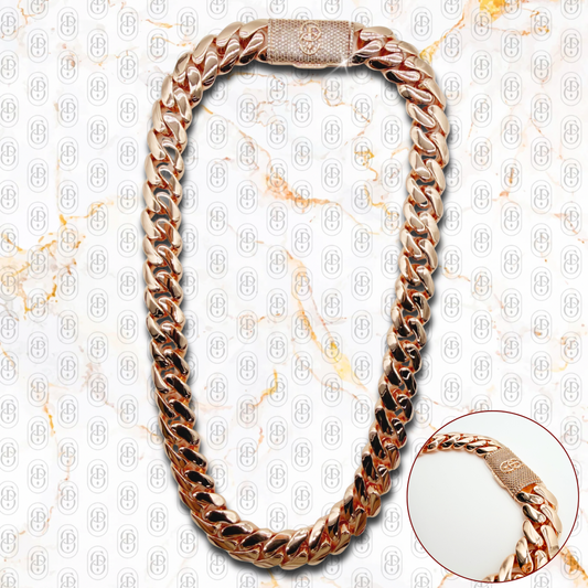 Cuban Prestige Rose Gold 18mm - CADENA