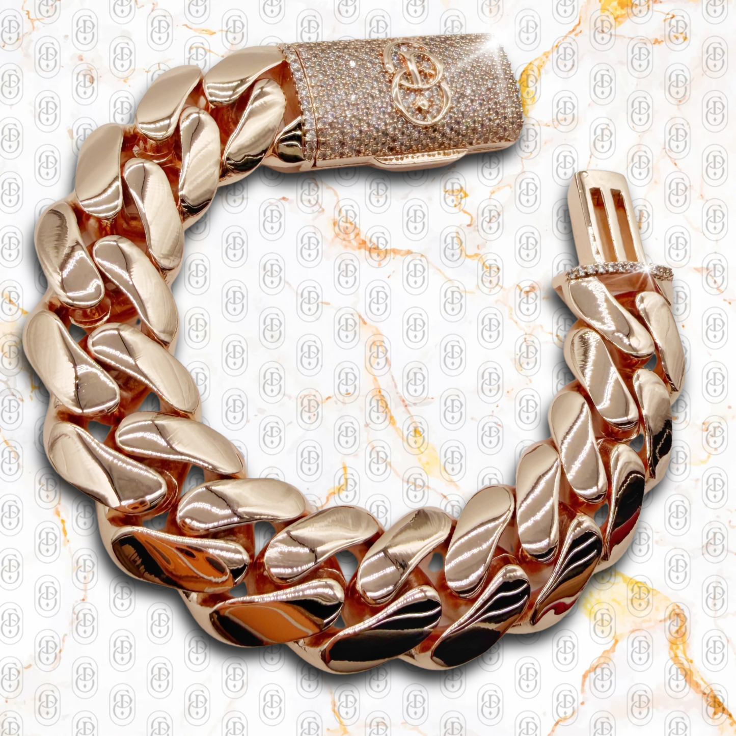 Cuban Prestige Rose Gold 18 mm - BRAZALETE