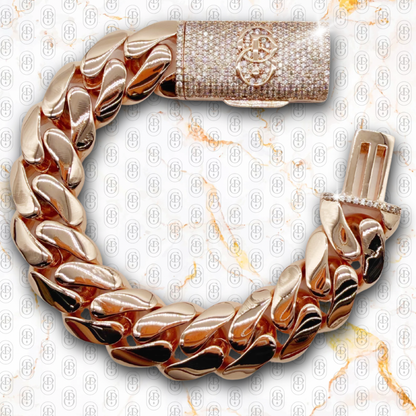 Cuban Prestige Rose Gold 18 mm - BRAZALETE