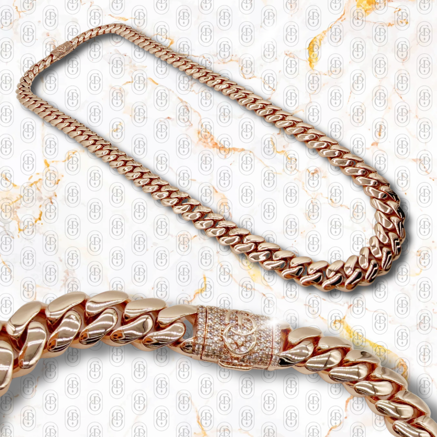 Cuban Prestige Rose Gold 10 mm - CADENA