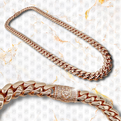 Cuban Prestige Rose Gold 10 mm - CADENA