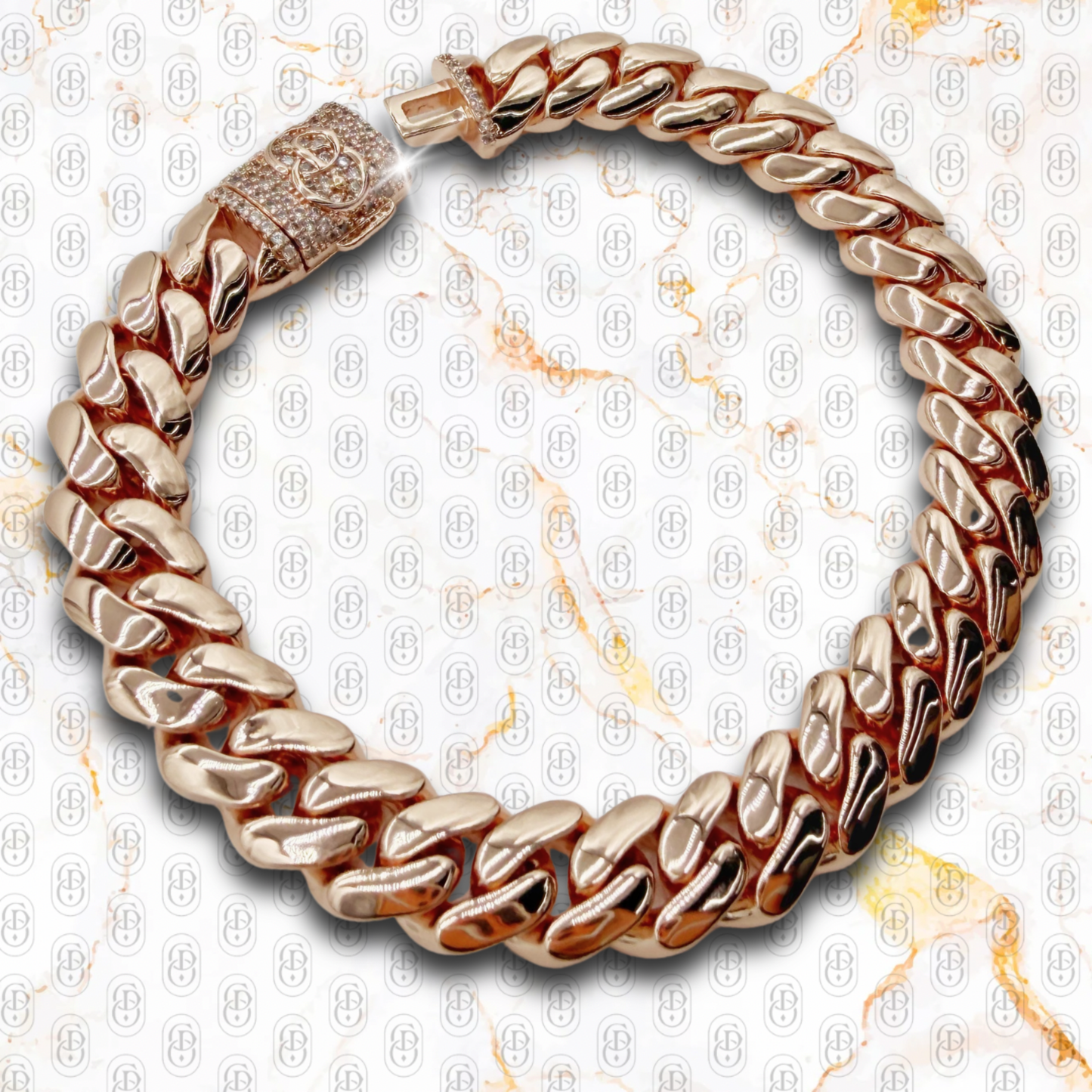 Cuban Prestige Rose Gold 10 mm - BRAZALETE