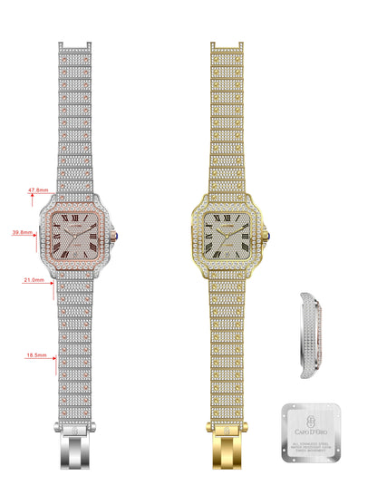Reloj Diamanto Gold Automatic - (Moisanitas Certificadas)