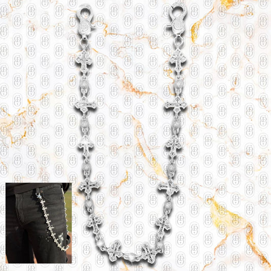 Capo Lux Cross - PANTS CHAINS SILVER