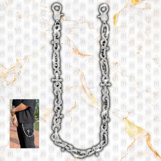 Spike Cross - PANTS CHAIN SILVER