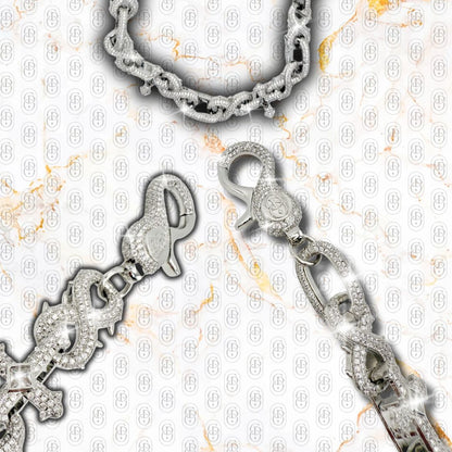 Spike Cross - PANTS CHAIN SILVER