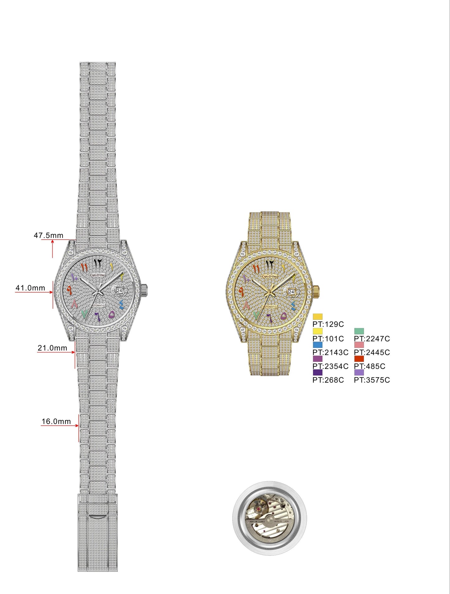 Reloj Oro Monarch - Automatic (Moisanitas Certificadas)