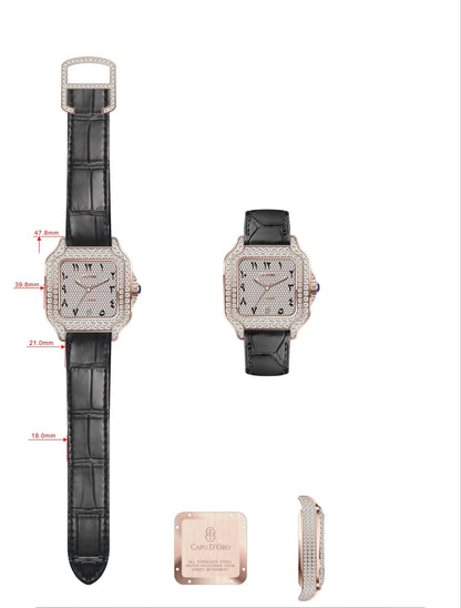 Reloj Capo Diamanto - Leather Edition Automatic (Moisanitas Certificadas)