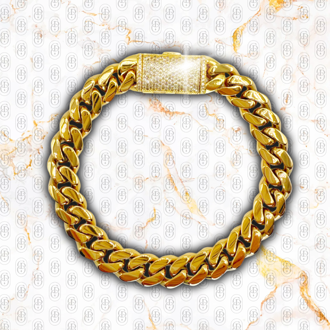 Cuban Premium Gold - BRAZALETE GOLD 10mm