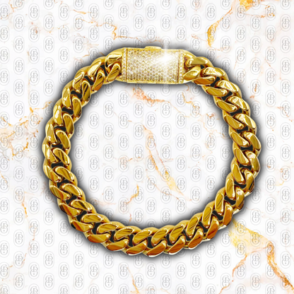 Cuban Premium Gold - BRAZALETE GOLD 10mm