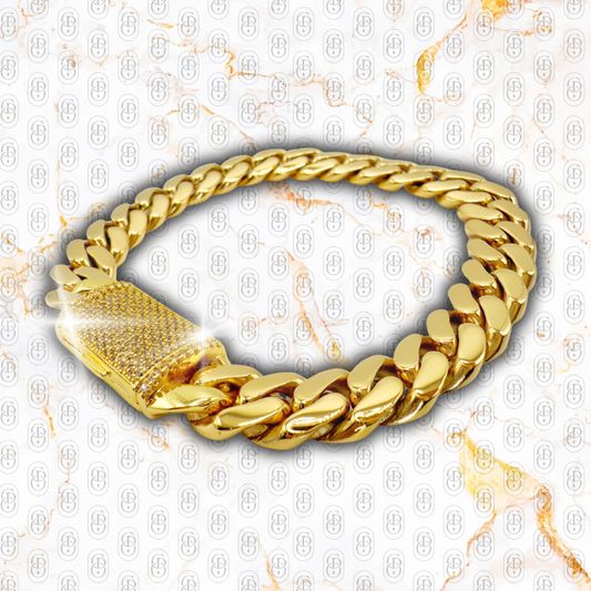 Cuban Premium Gold - BRAZALETE GOLD 10mm
