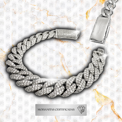 Cuban Royale - BRAZALETE (Plata ley 925/ Moisanitas) 13MM
