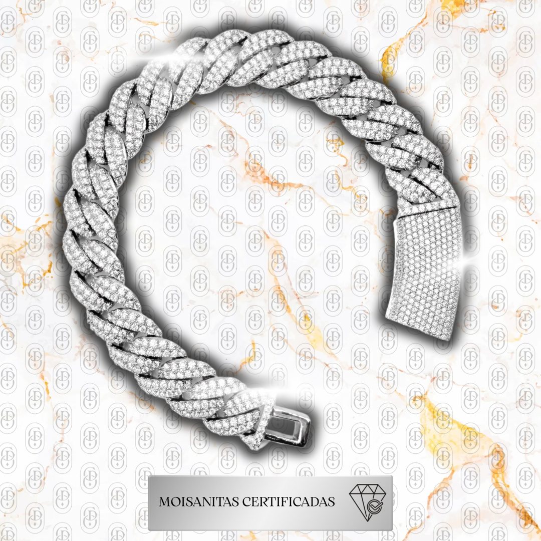 Cuban Royale - BRAZALETE (Plata ley 925/ Moisanitas) 13MM