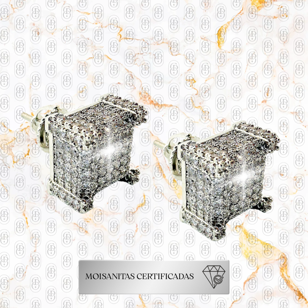 Fortezza - PENDIENTES (Plata Ley 925/Moisanitas)