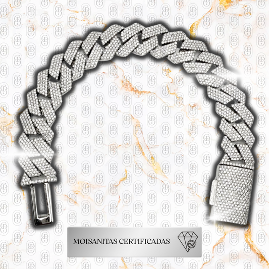 Cuban Imperial - BRAZALETE (Plata ley 925/ Moisanitas) 15MM