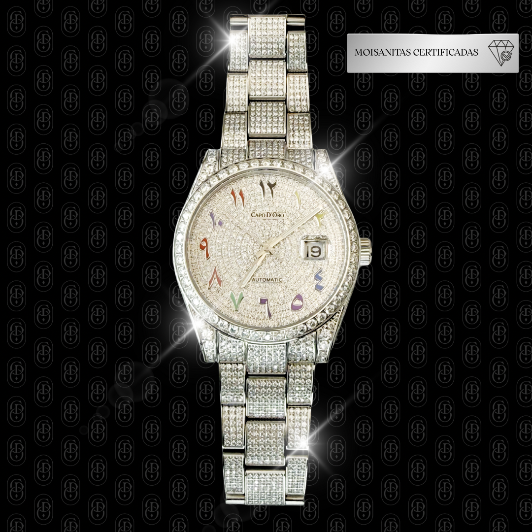 Reloj Oro Monarch White Gold - Automatic (Moisanitas Certificadas)
