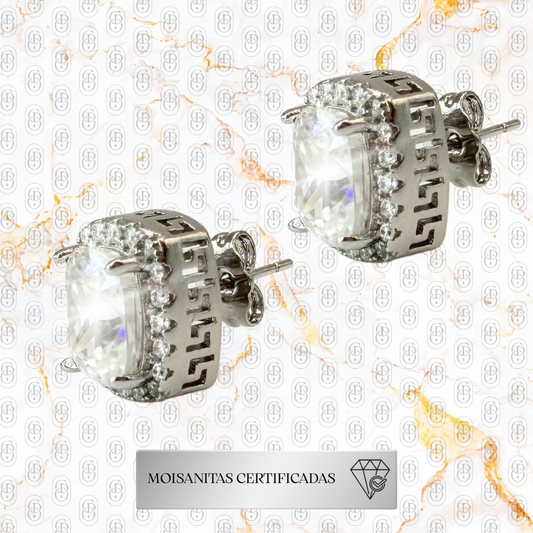 Cubic White - PENDIENTES (Plata Ley 925/Moisanita)
