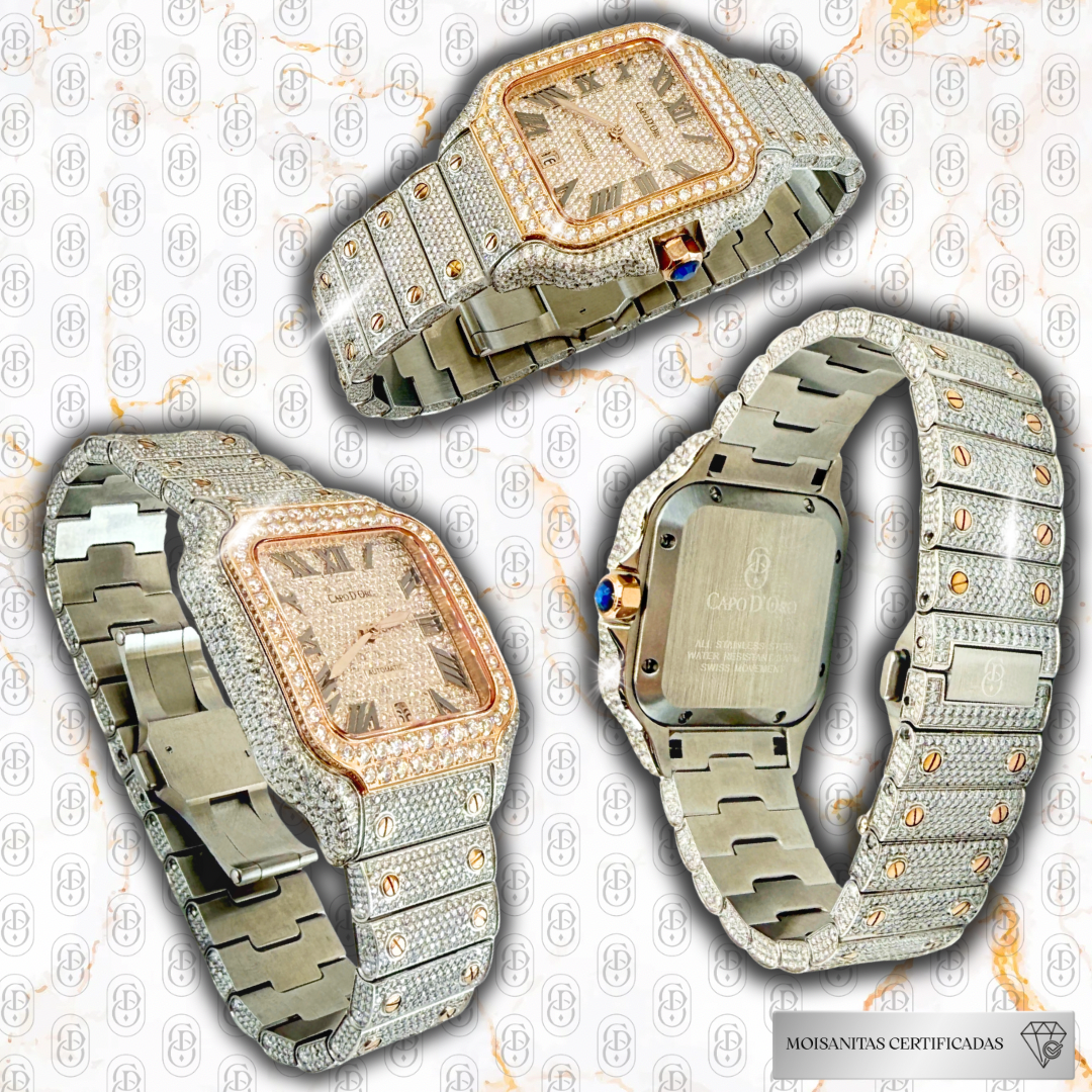 Reloj Diamanto Automatic - (Moisanitas Certificadas)