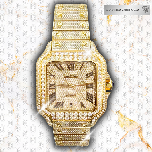 Reloj Diamanto Gold Automatic - (Moisanitas Certificadas)