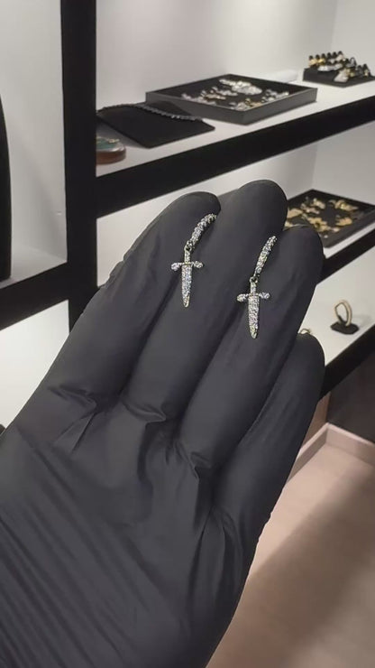 Éclat Dagger - PENDIENTES SILVER