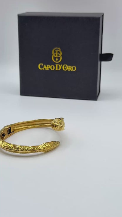 Leone Imperiale · Brazalete Sólido Chapada en Oro 18K