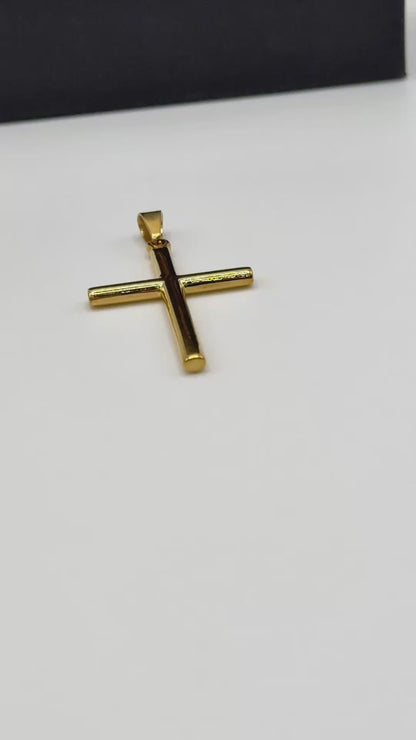 Cruciforte - Colgante Solido Chapado en Oro 18K