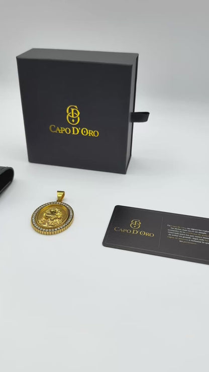 Redentore - Colgante Sólido Chapado en Oro 18k