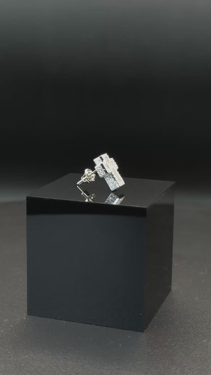 Eternal Cross White - PENDIENTES SILVER