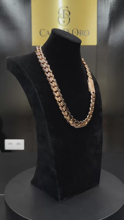 Cuban Prestige Rose Gold 18mm - CADENA
