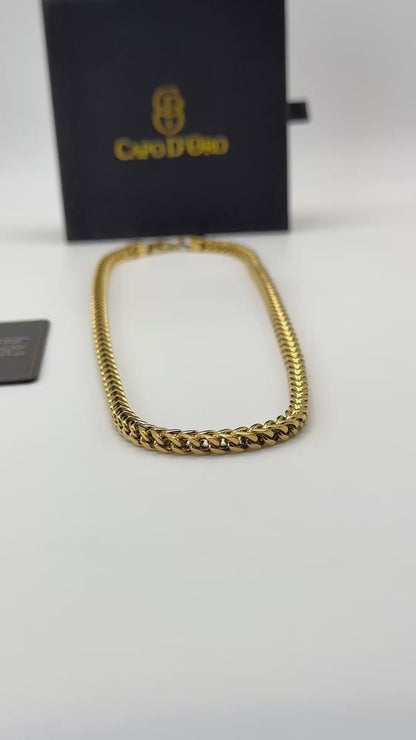 Franco Luxe Chain 5mm - Cadena Sólida Chapada en Oro 18K