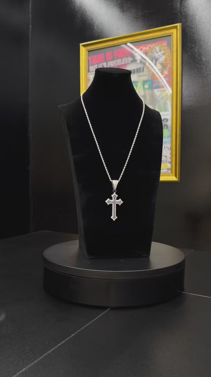 Sapphire Cross - COLGANTE SILVER
