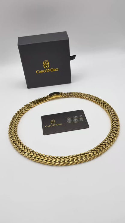Venezia Link - Cadena Solida Chapada en Oro 18k
