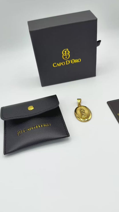 Virgen del Capo - Colgante solido Chapado en Oro 18k