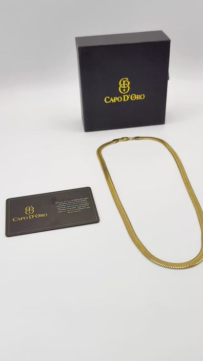 Snake Lux Chain 6mm - Cadena Sólida Chapada en Oro 18K